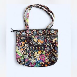 Vera Bradley Midnight Blues Floral quilted Patterned Tote Bag